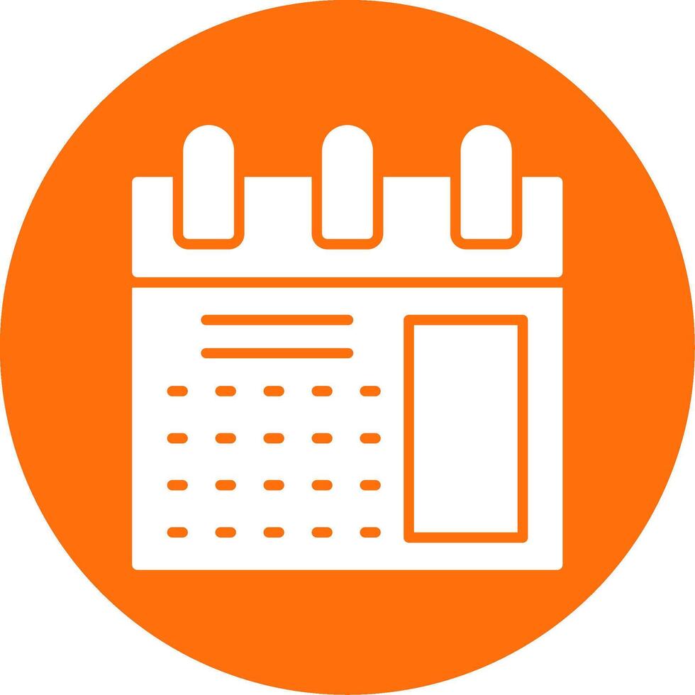 Agenda Glyph Circle Icon vector