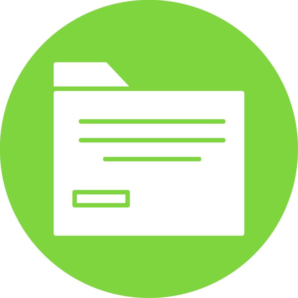 Folder Glyph Circle Icon vector