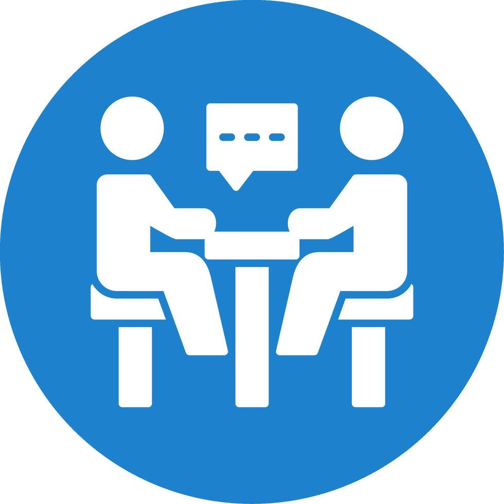 Meeting Glyph Circle Icon vector