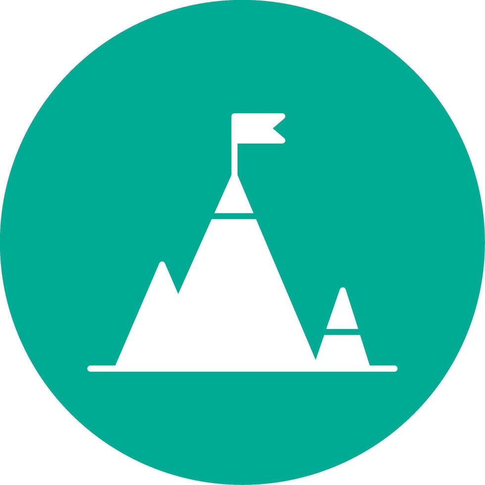 Top Glyph Circle Icon vector