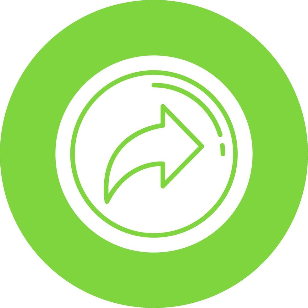 Forward Glyph Circle Icon vector