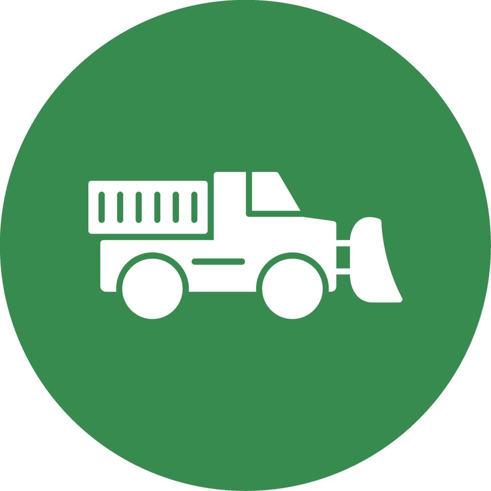 Plow Glyph Circle Icon vector