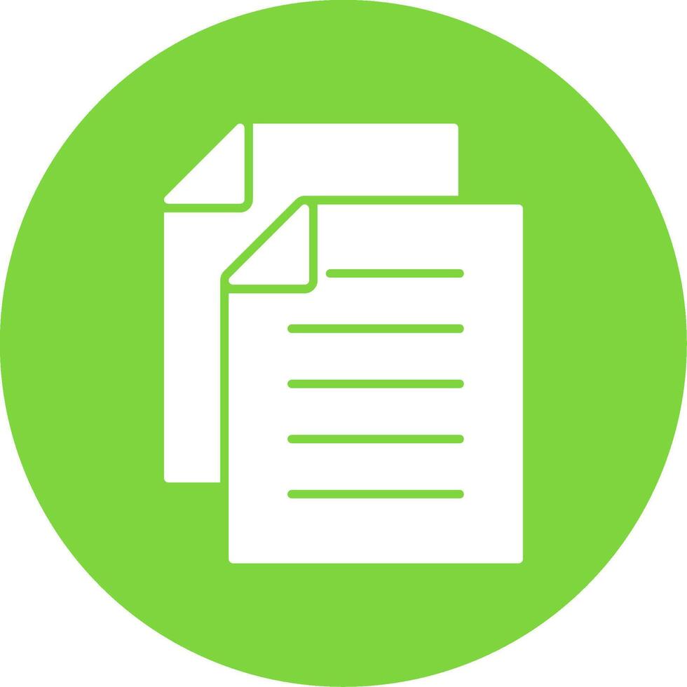 Paper Note Glyph Circle Icon vector