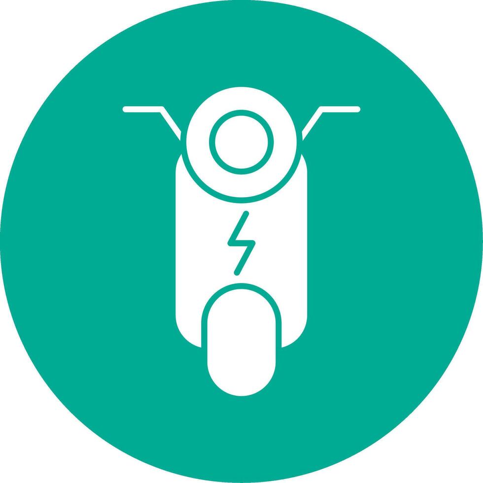 Scooter Glyph Circle Icon vector