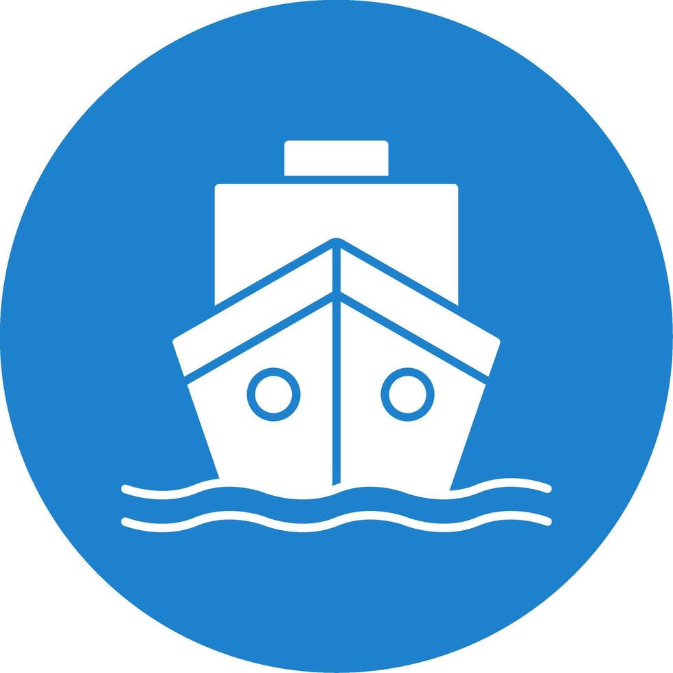 Shipping Glyph Circle Icon vector