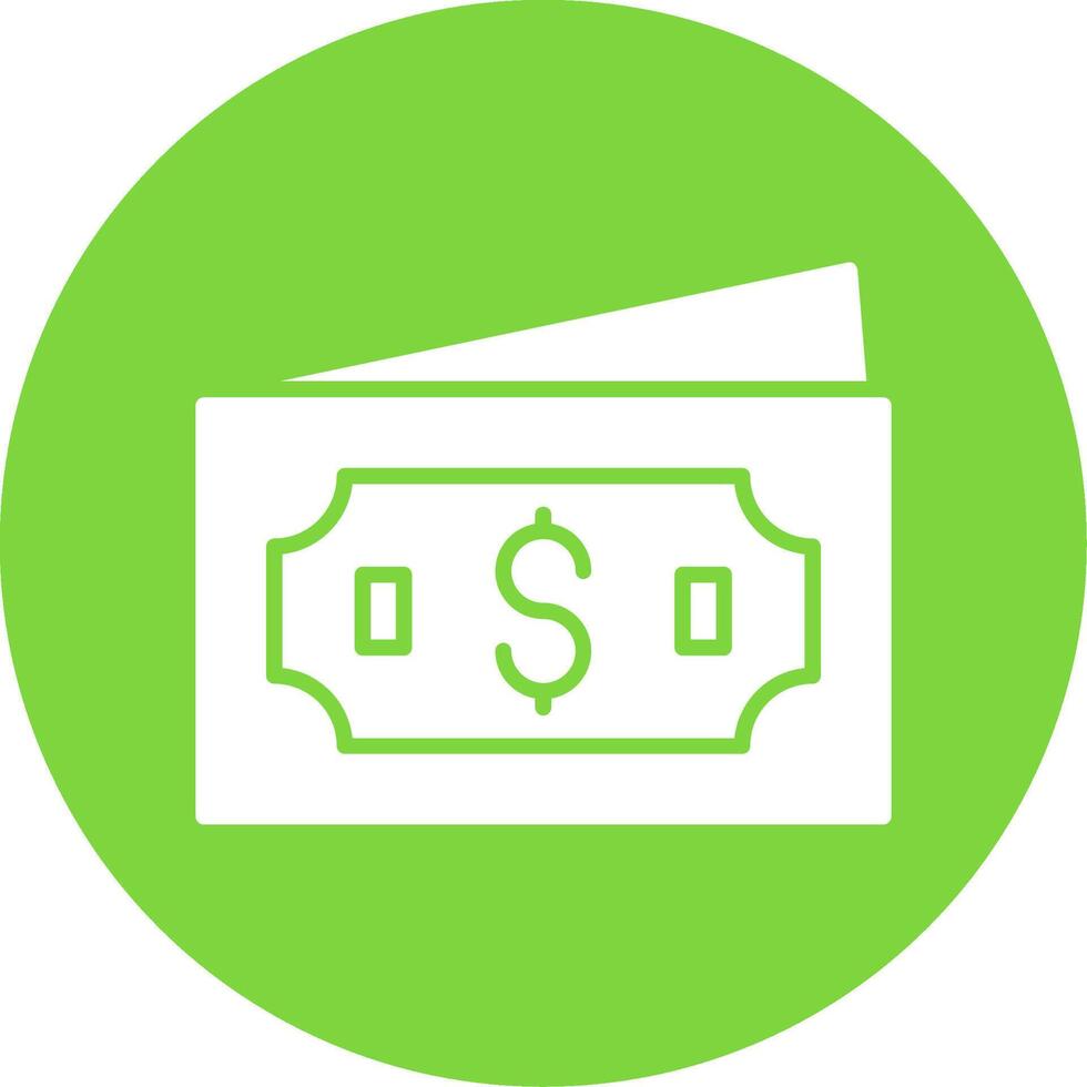 Money Glyph Circle Icon vector