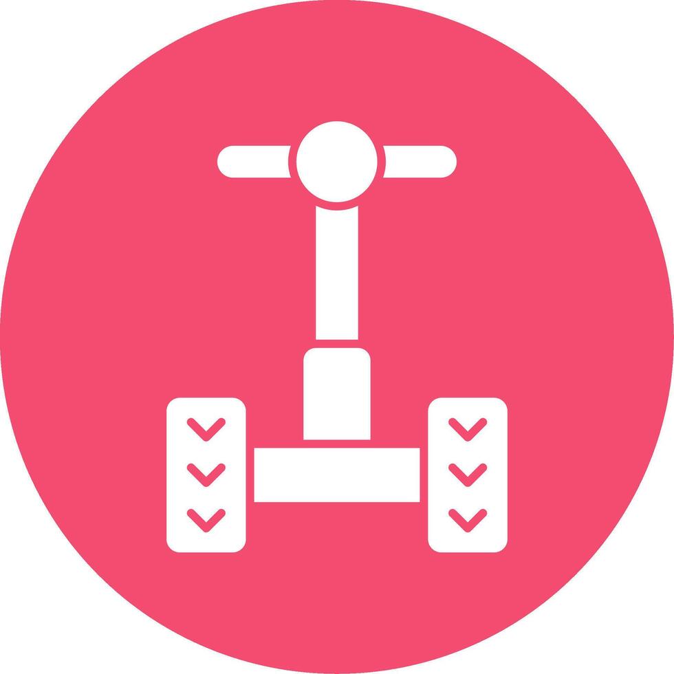 Segway Glyph Circle Icon vector