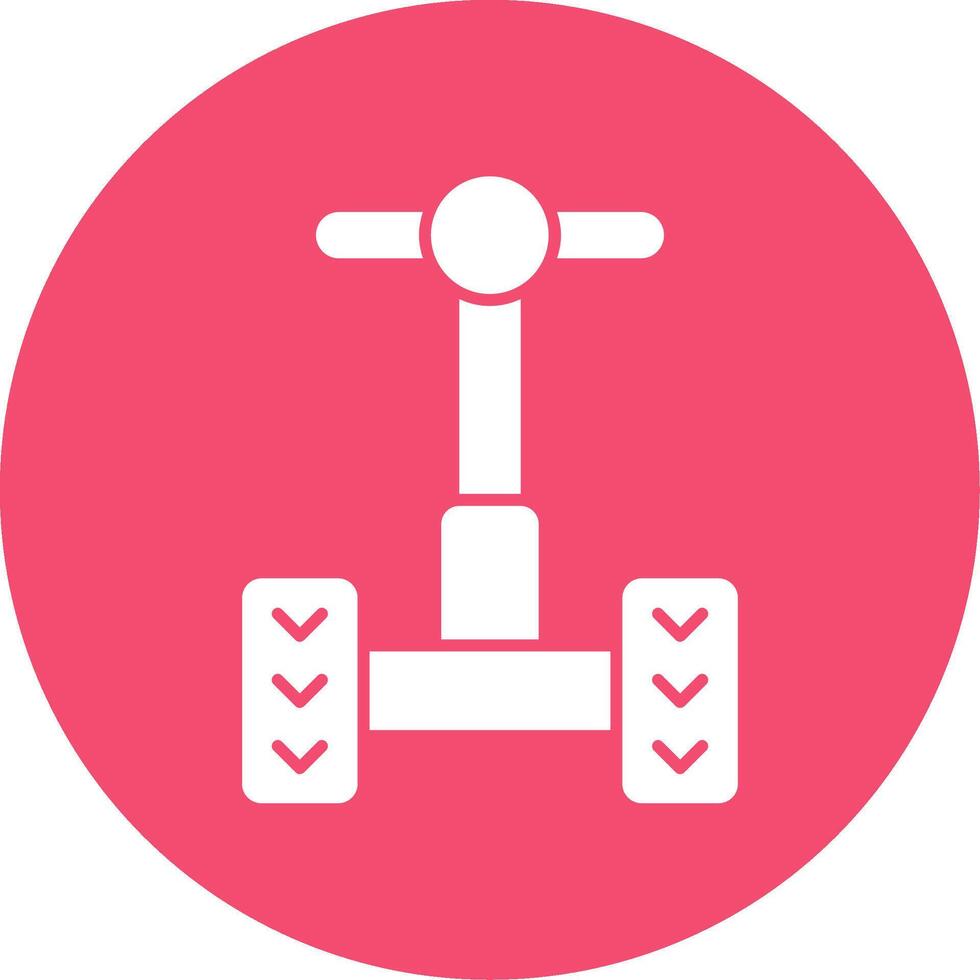 Segway Glyph Circle Icon vector