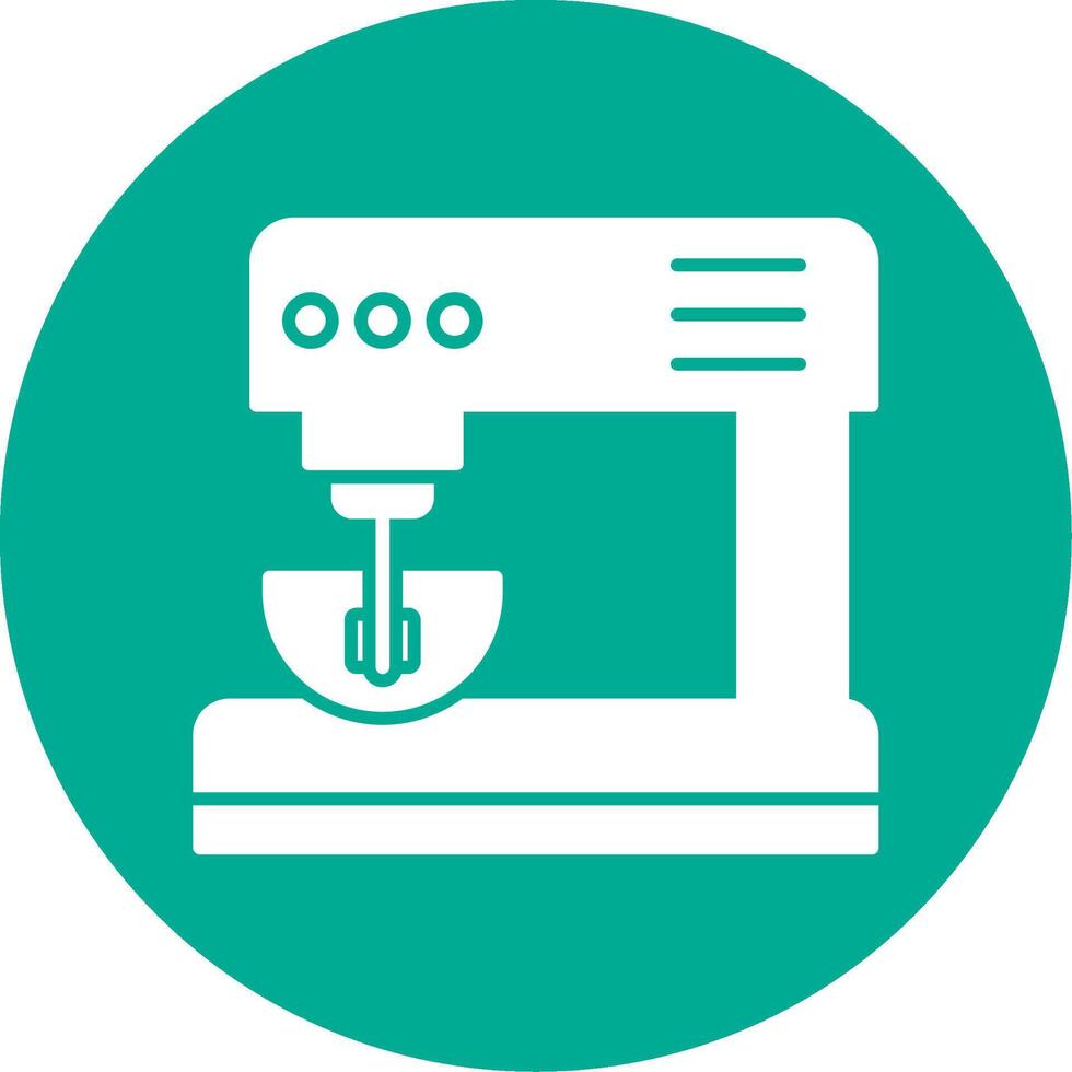 Electric Mixer Glyph Circle Icon vector