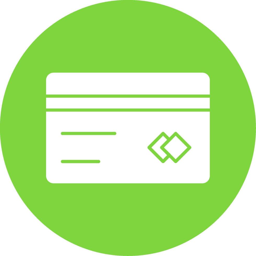 Card Glyph Circle Icon vector