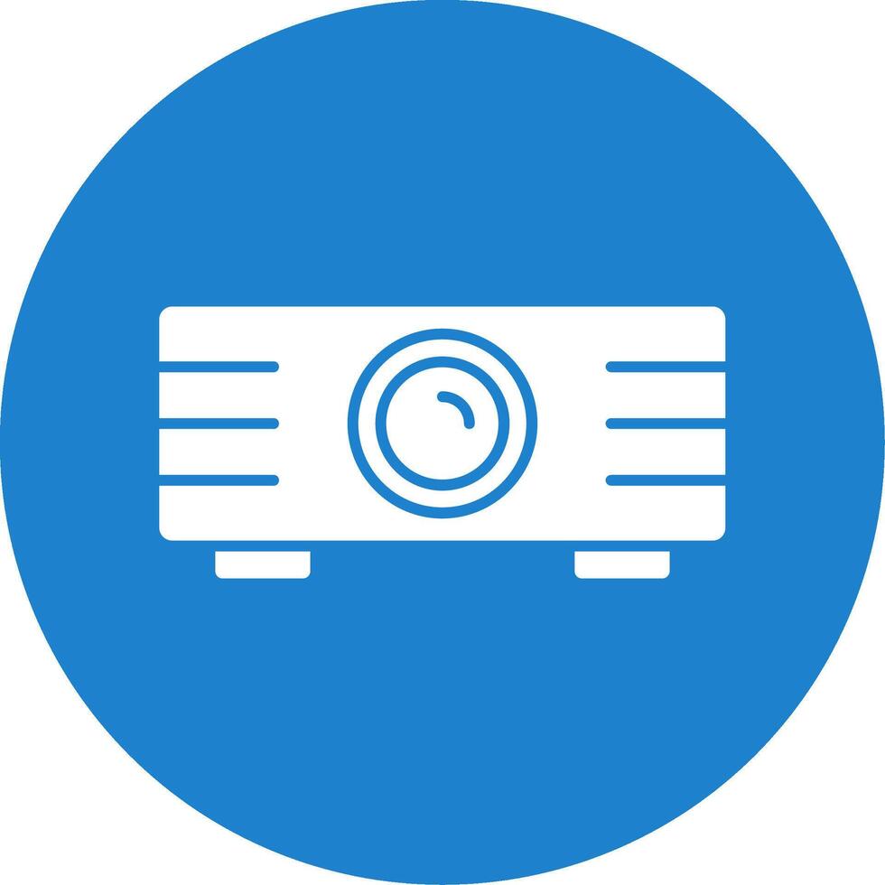 Projector Glyph Circle Icon vector