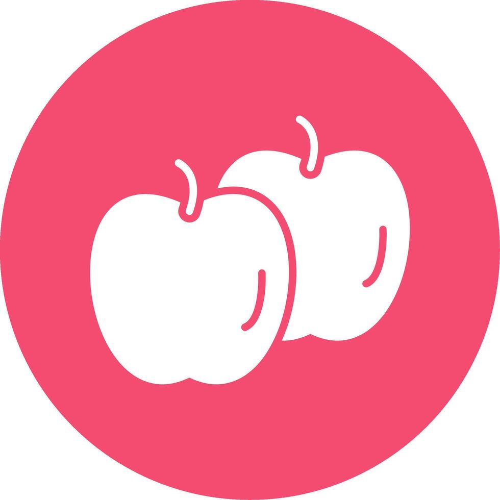 Apples Glyph Circle Icon vector