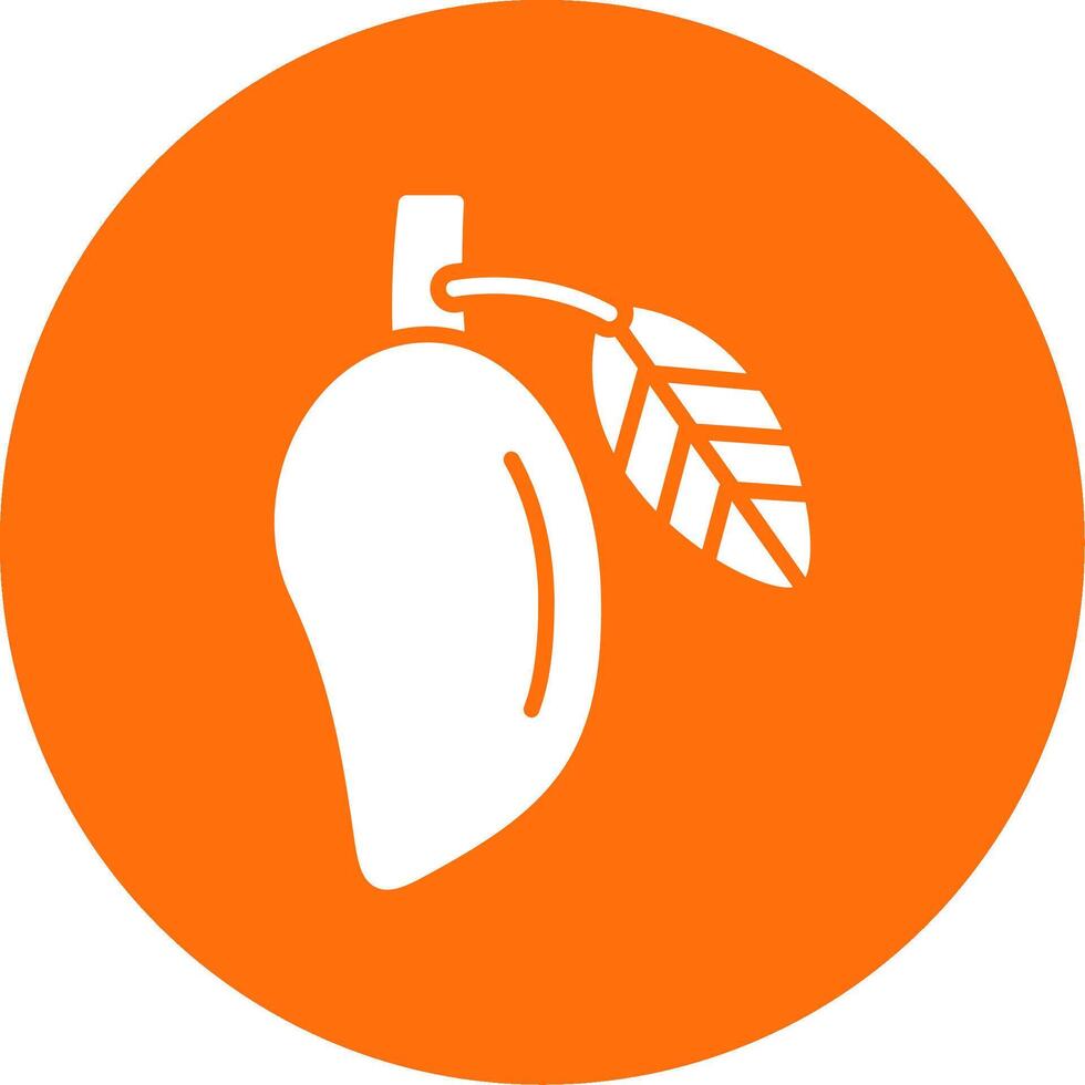 Mango Glyph Circle Icon vector