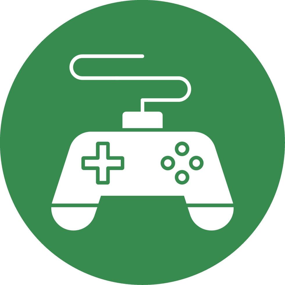 Game Console Glyph Circle Icon vector