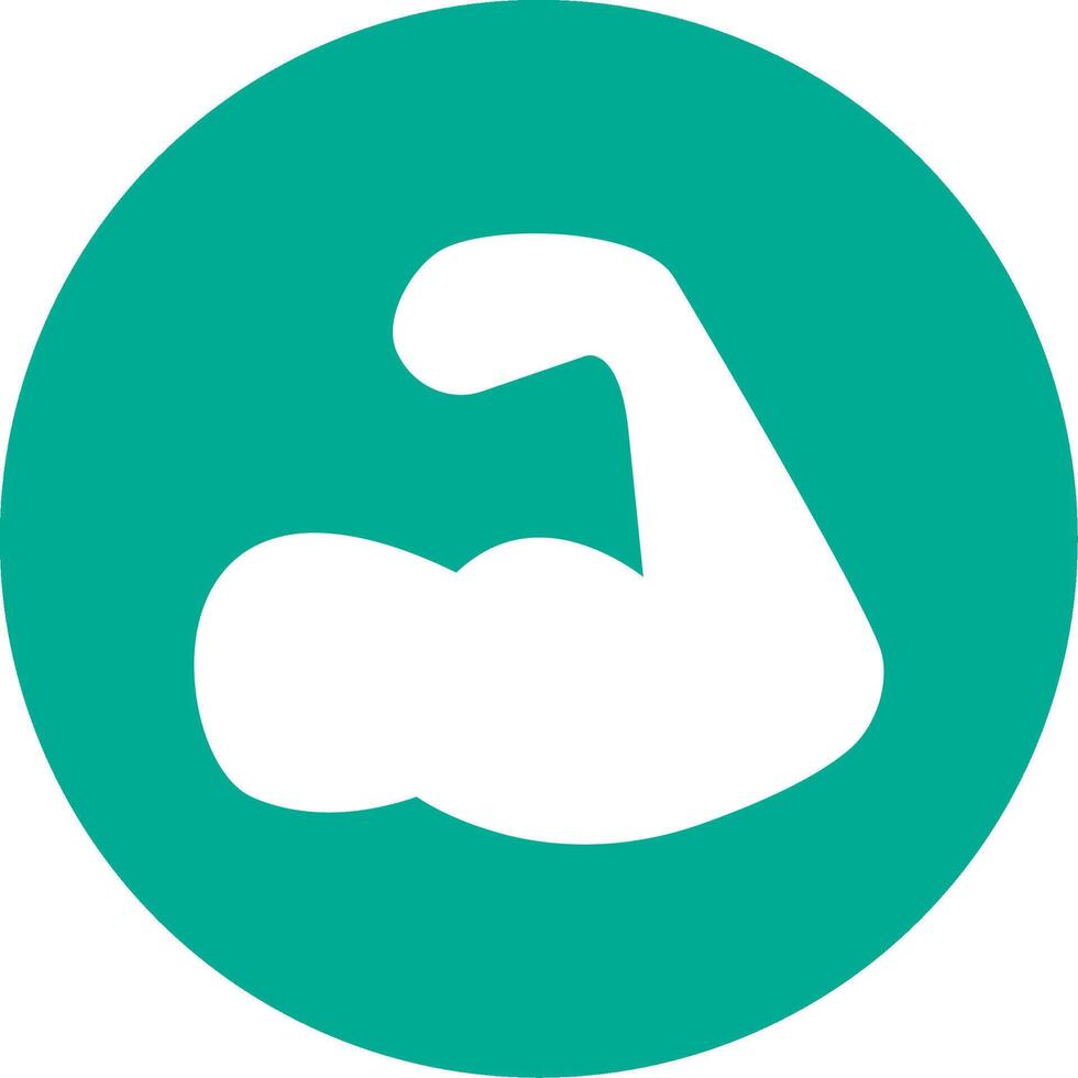 Strength Glyph Circle Icon vector