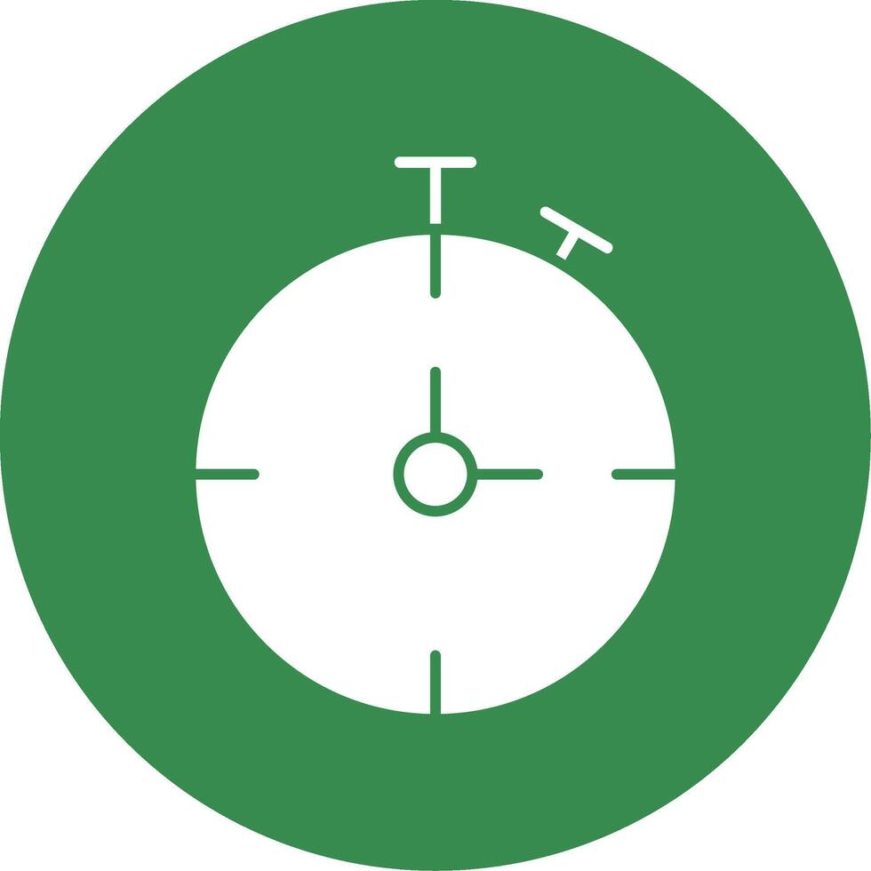 Chronometer Glyph Circle Icon vector