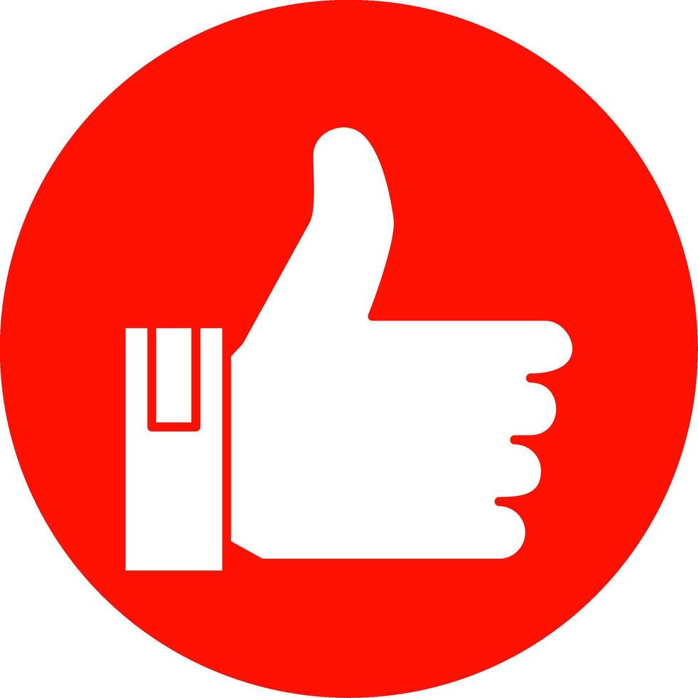 Good Glyph Circle Icon vector