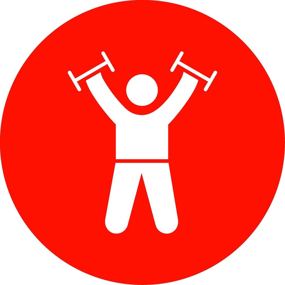 Exercise Glyph Circle Icon vector