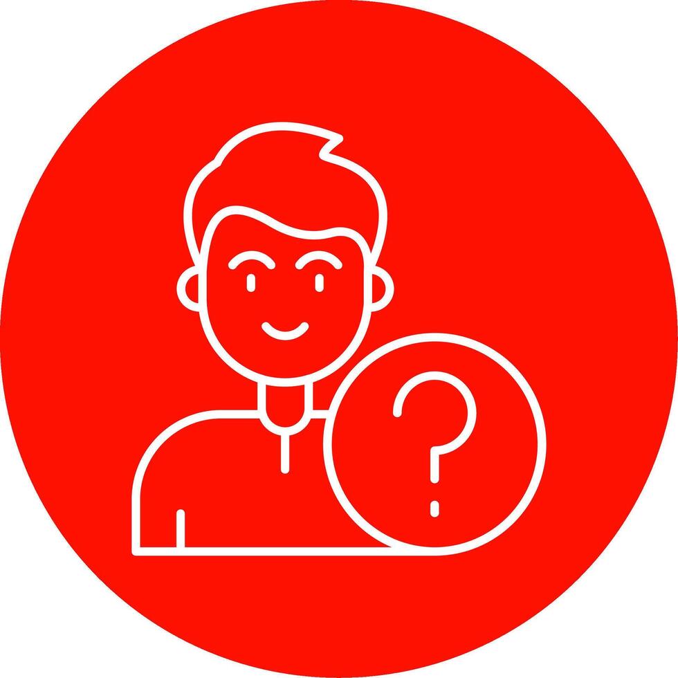 Question Linear Circle Multicolor Design Icon vector