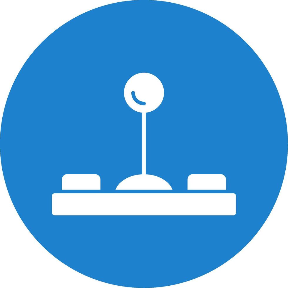 Joystick Glyph Circle Icon vector