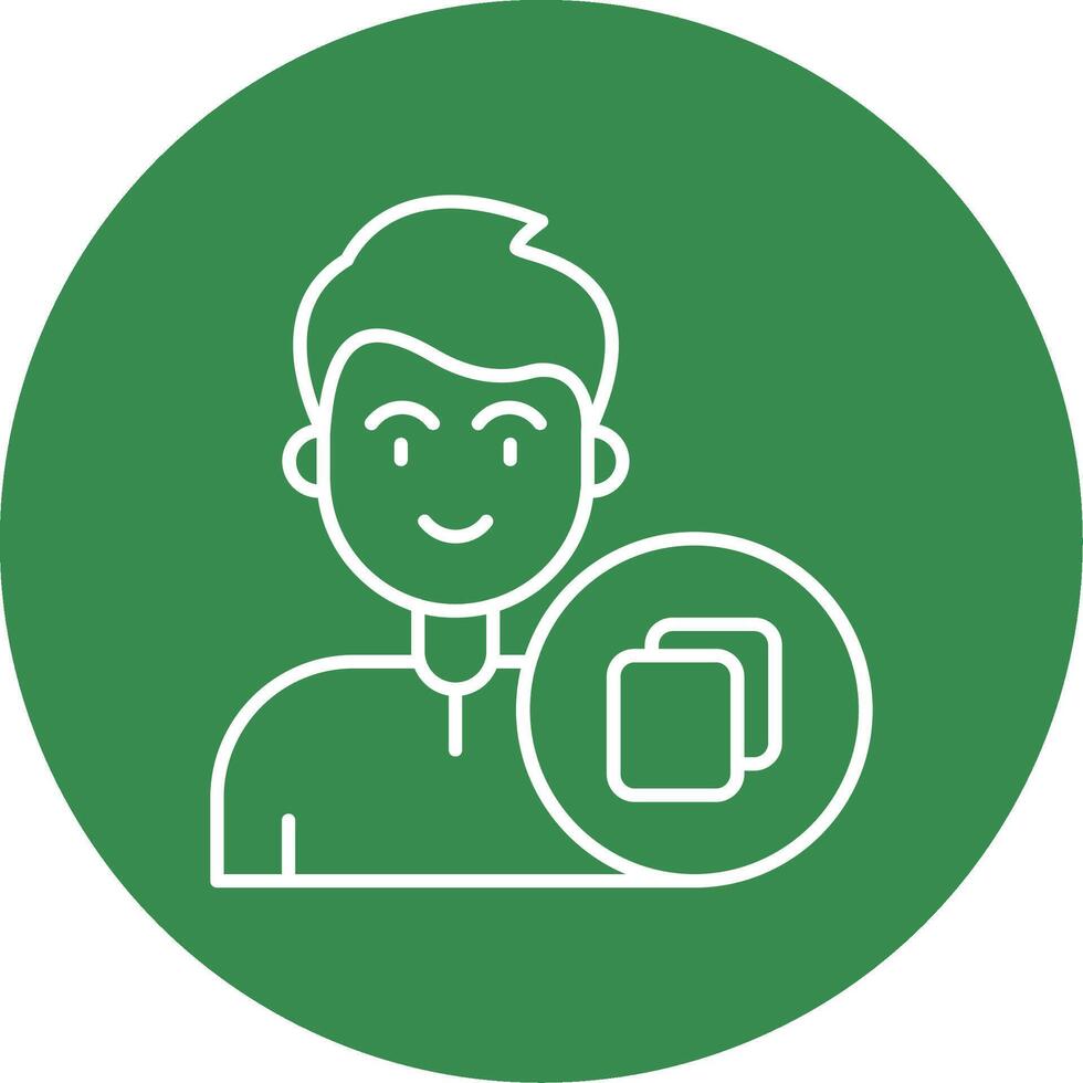 Copy Linear Circle Multicolor Design Icon vector