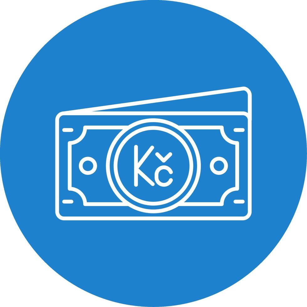 Koruna Linear Circle Multicolor Design Icon vector