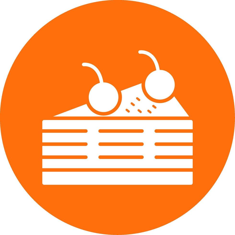 Pastry Glyph Circle Icon vector