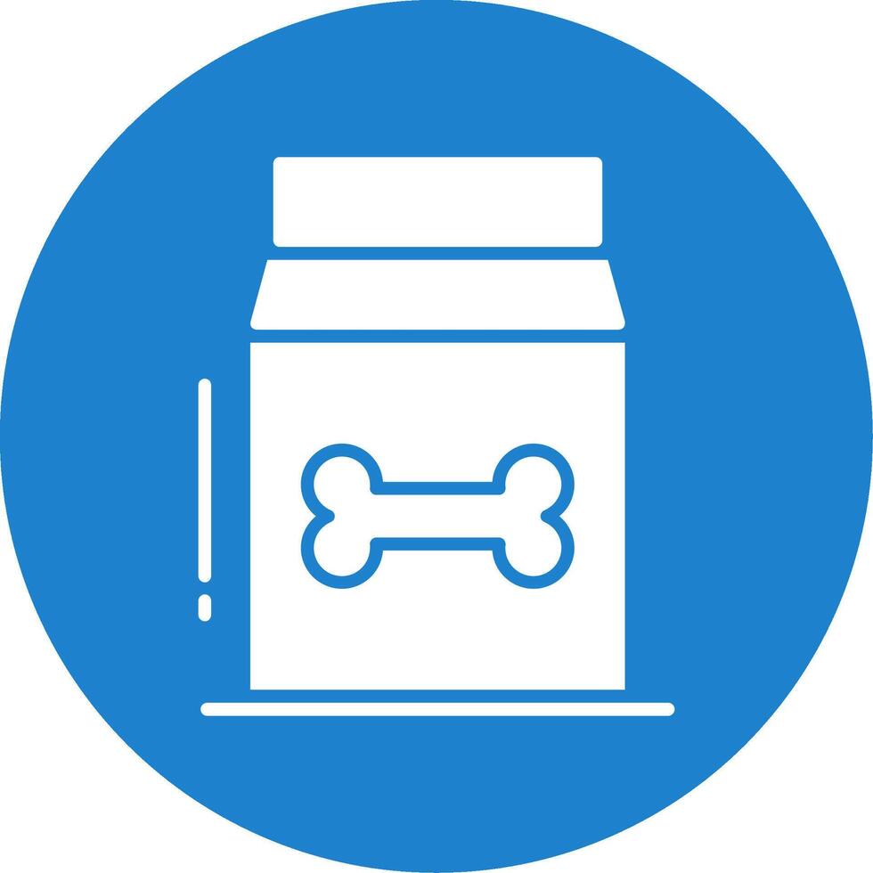 Pet Food Glyph Circle Icon vector