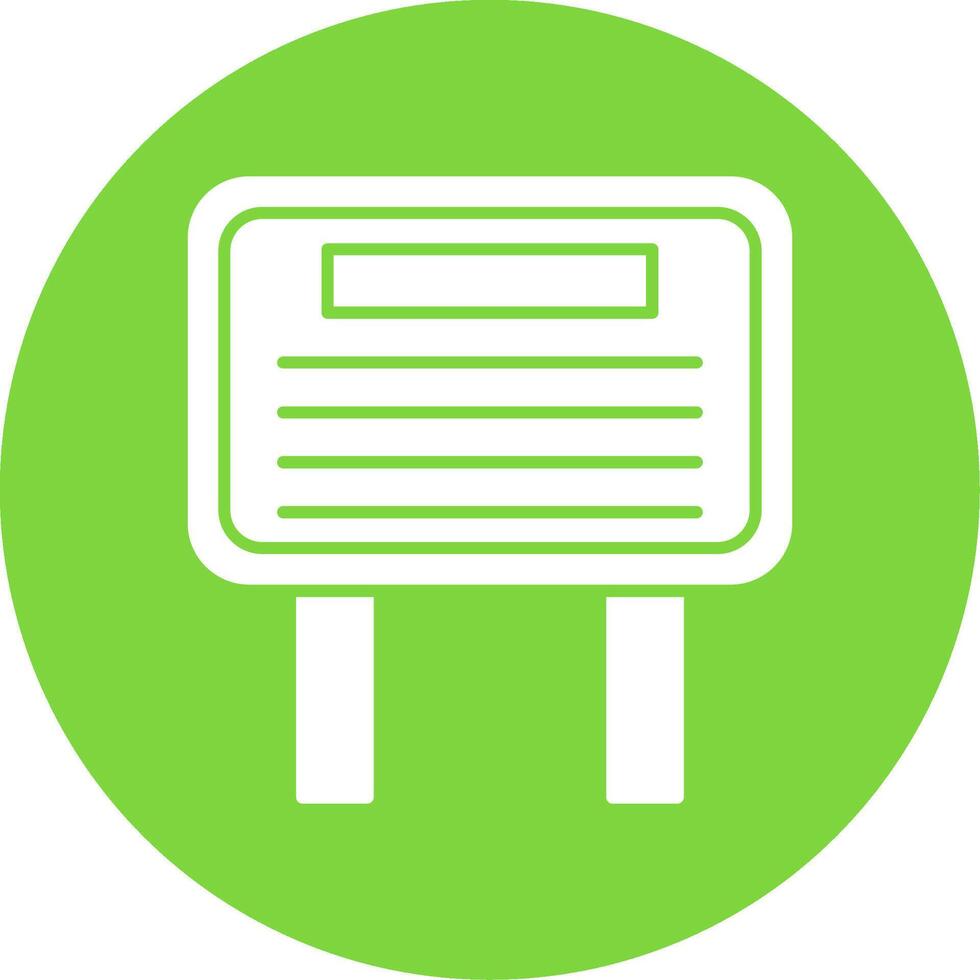 BillBoard Glyph Circle Icon vector