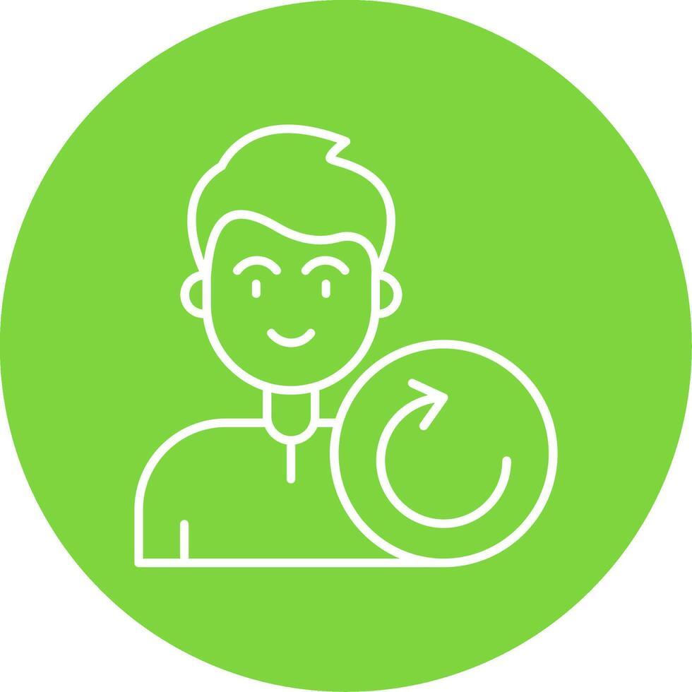 Reload Linear Circle Multicolor Design Icon vector