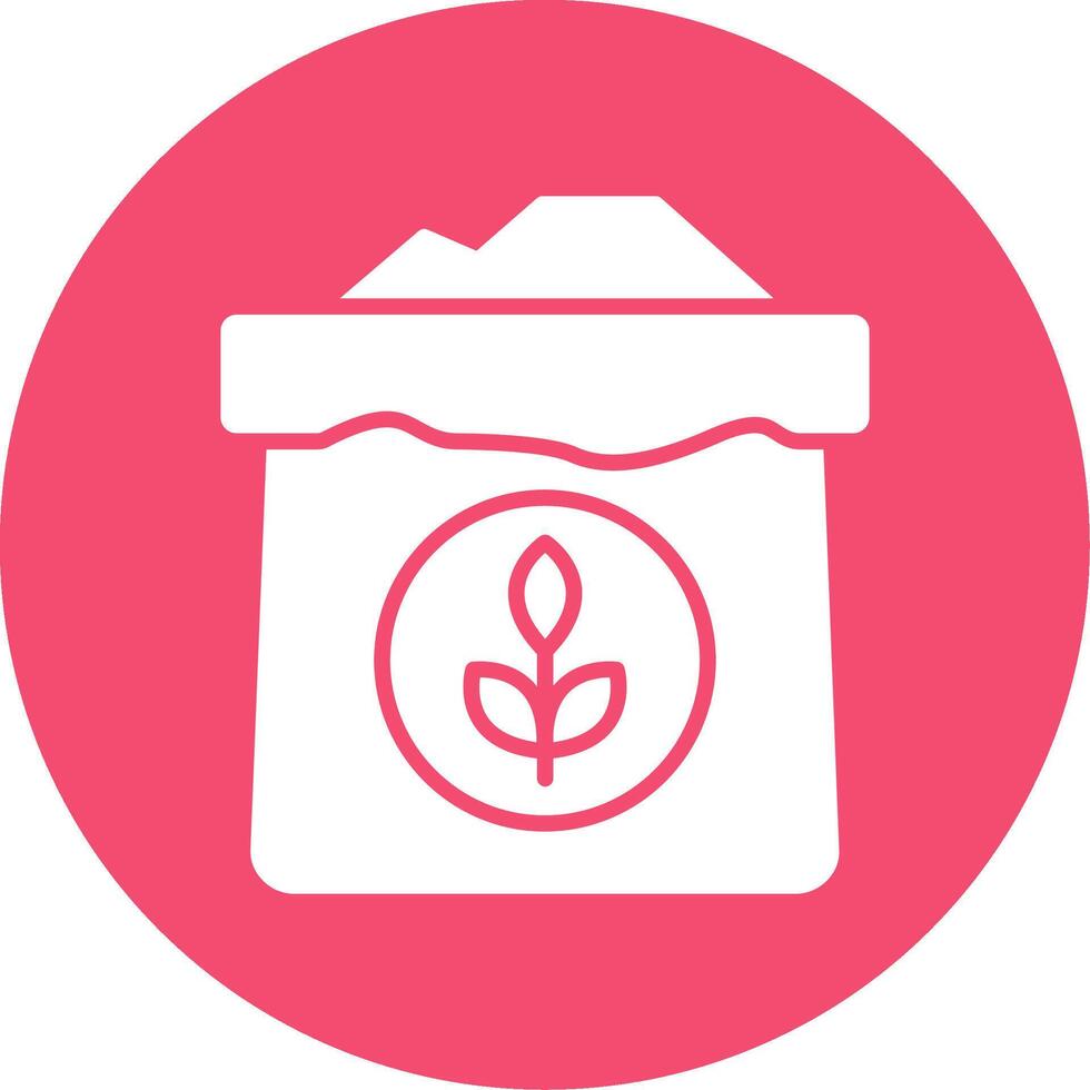 Wheat Flour Glyph Circle Icon vector