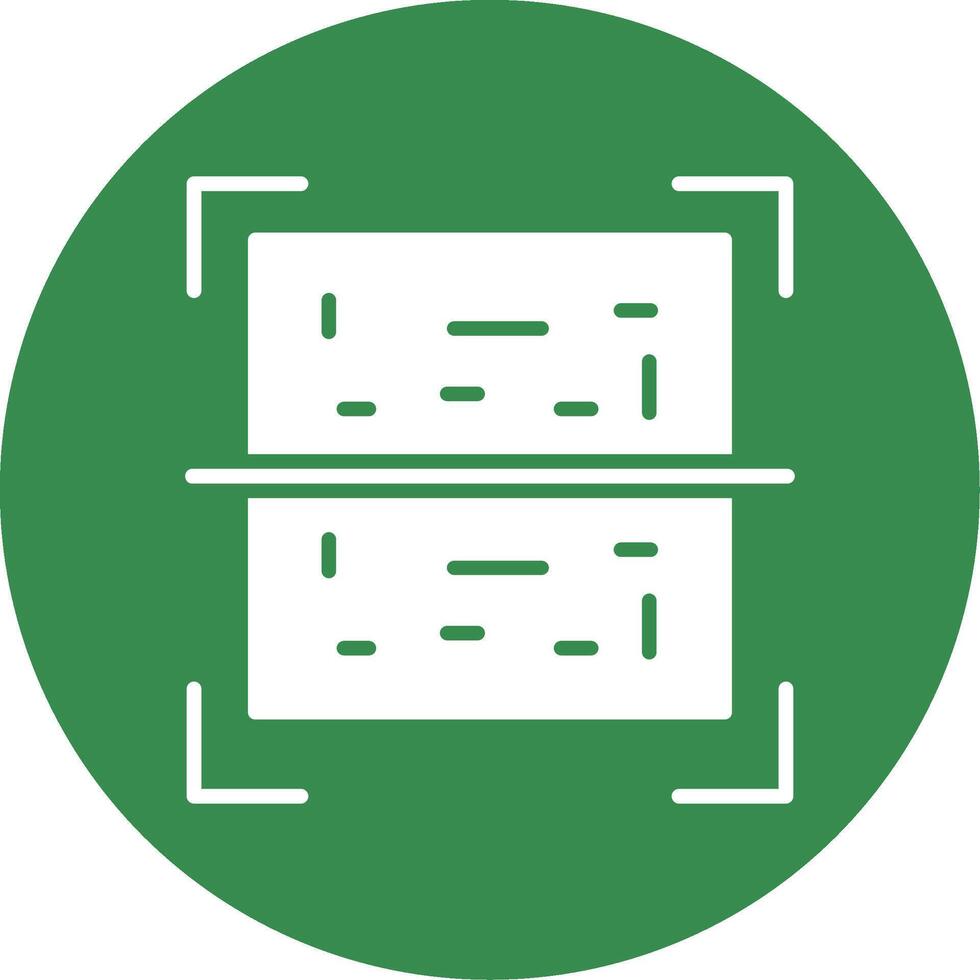 Qr Code Glyph Circle Icon vector