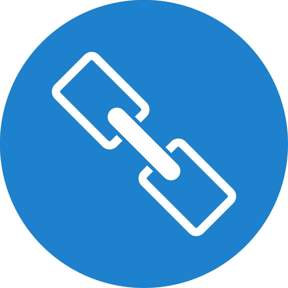 Link Glyph Circle Icon vector