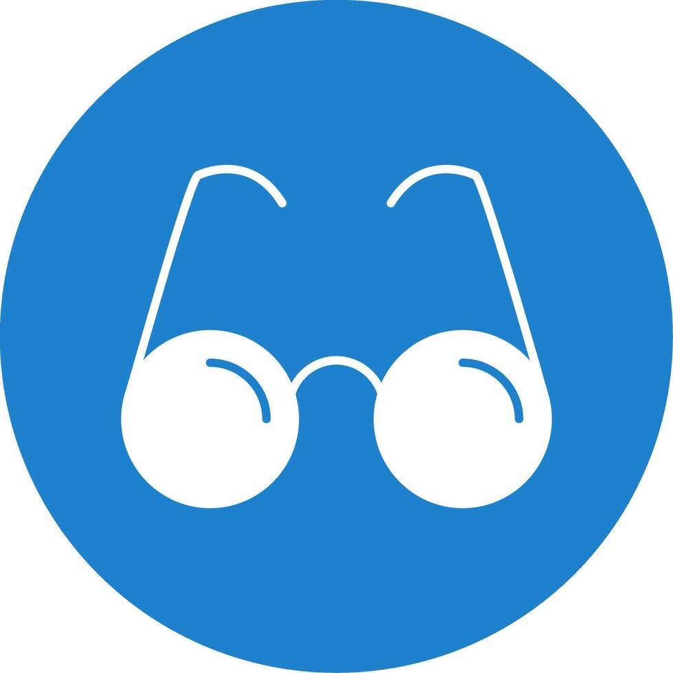 Reading Glasses Glyph Circle Icon vector