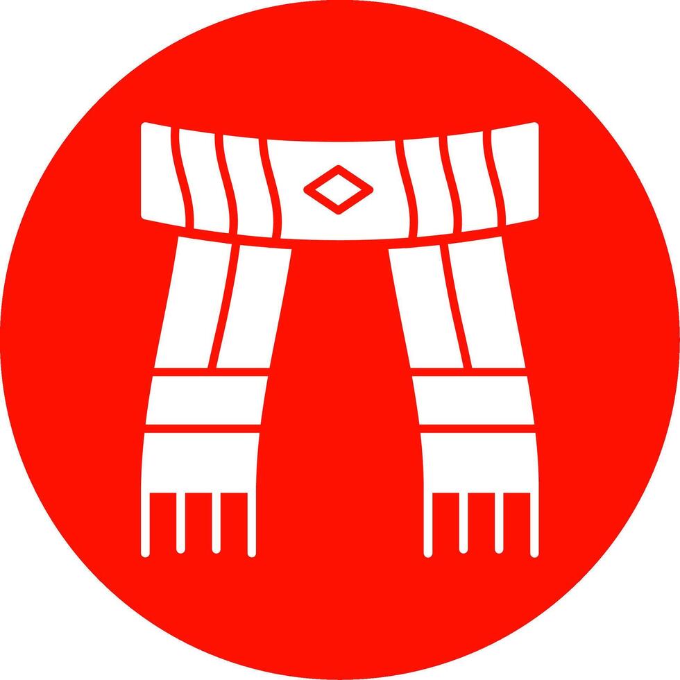 Scarf Glyph Circle Icon vector
