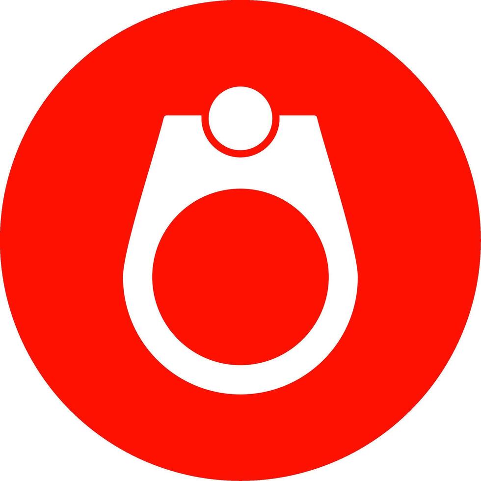 Mens Ring Glyph Circle Icon vector