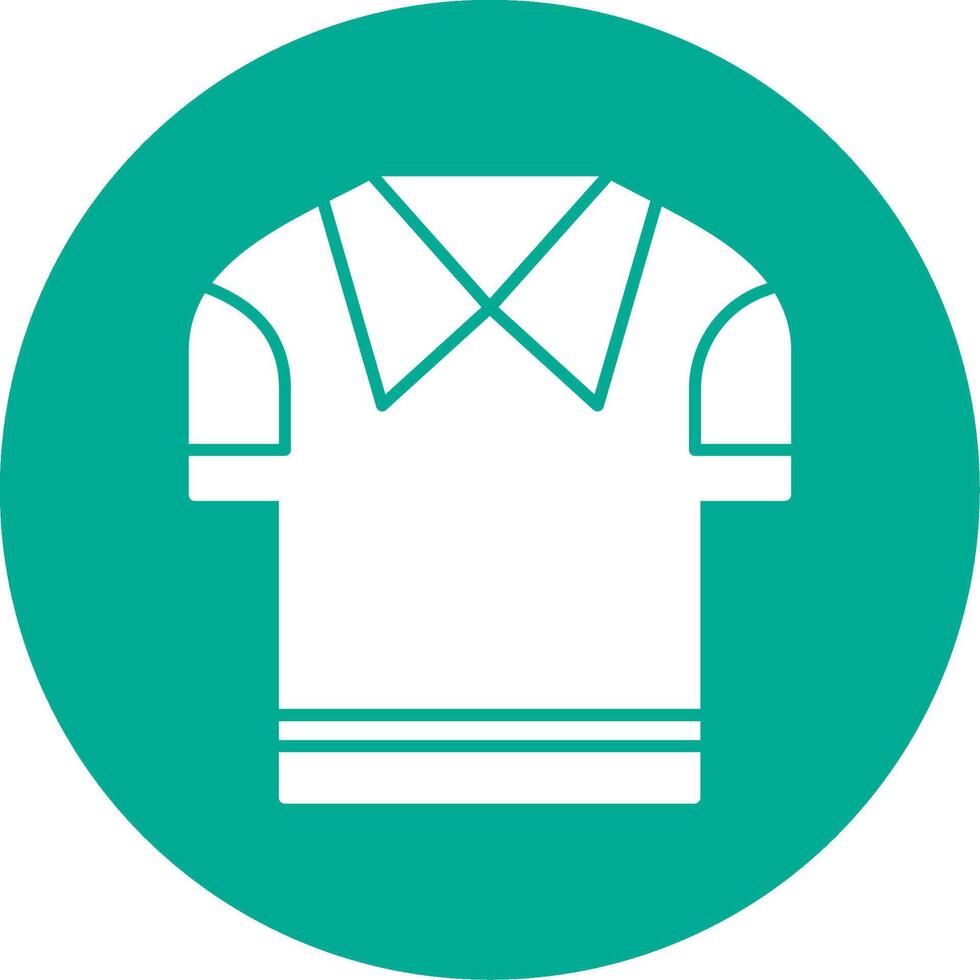 Casual Shirt Glyph Circle Icon vector