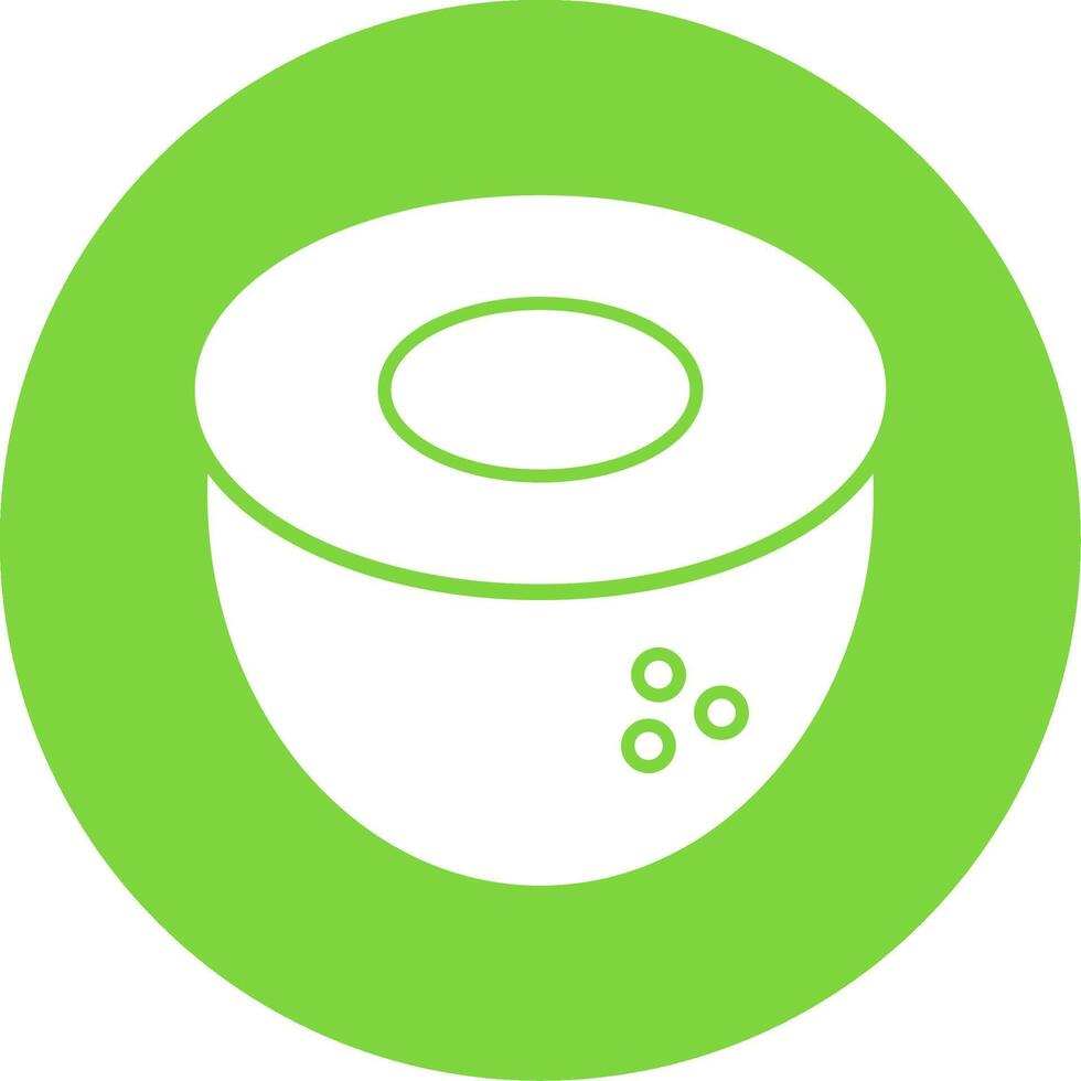Coconut Glyph Circle Icon vector