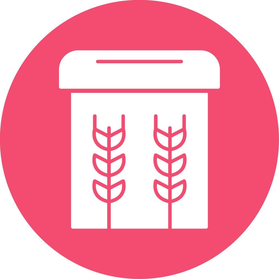 Flour Glyph Circle Icon vector