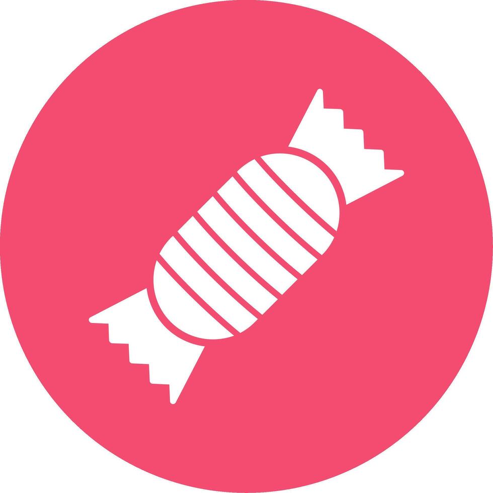 Toffee Glyph Circle Icon vector