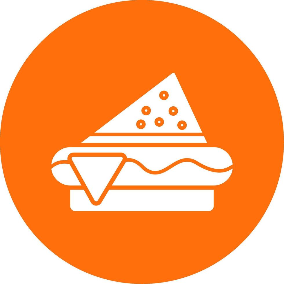 Sandwich Glyph Circle Icon vector