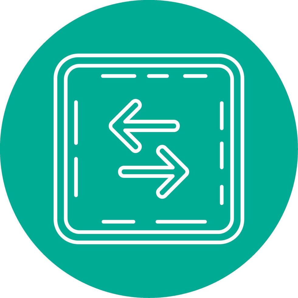 Swap Linear Circle Multicolor Design Icon vector