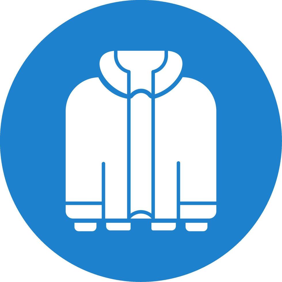 Jacket Glyph Circle Icon vector