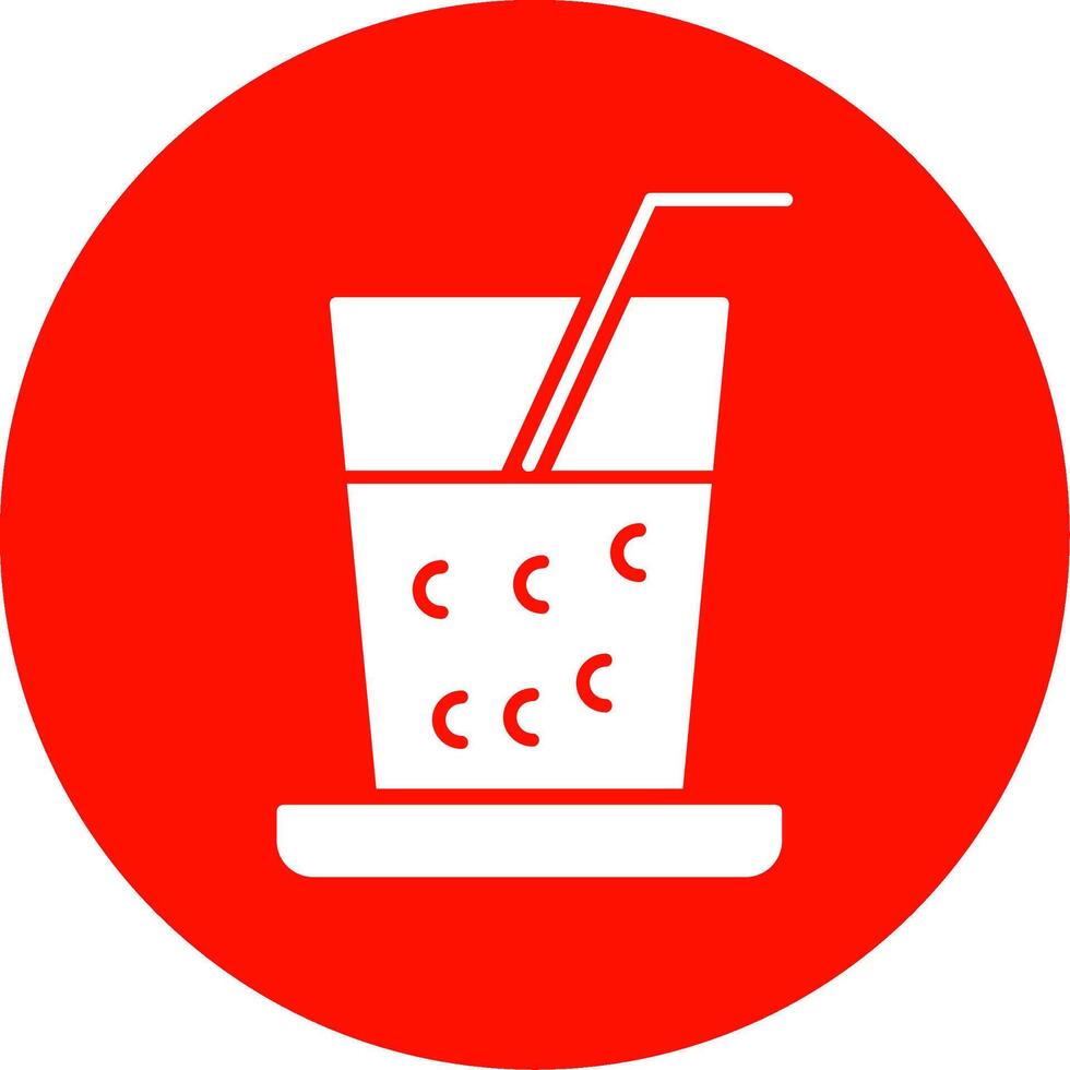 Drinks Glyph Circle Icon vector