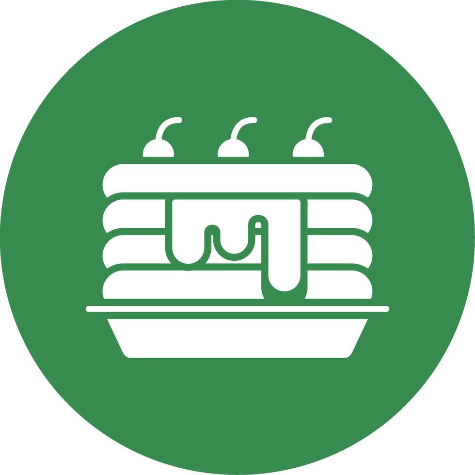 Pancakes Glyph Circle Icon vector