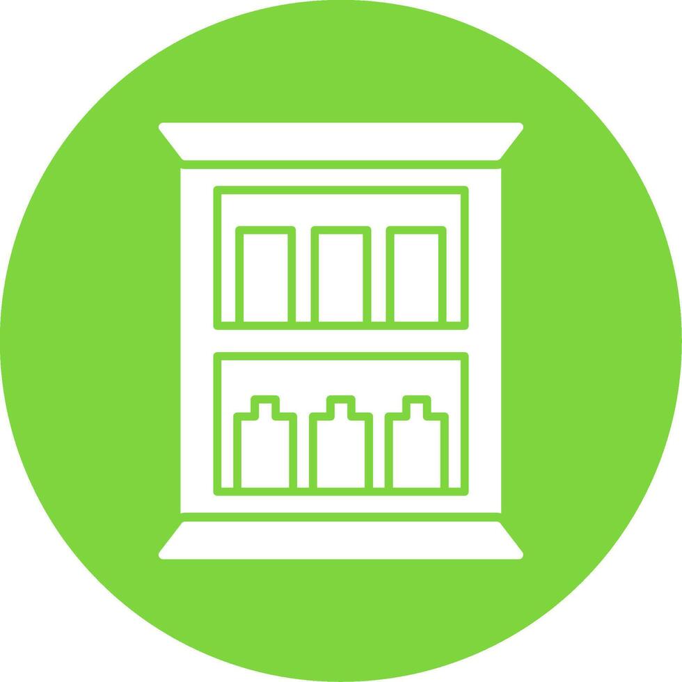 Medicine Cabinet Glyph Circle Icon vector
