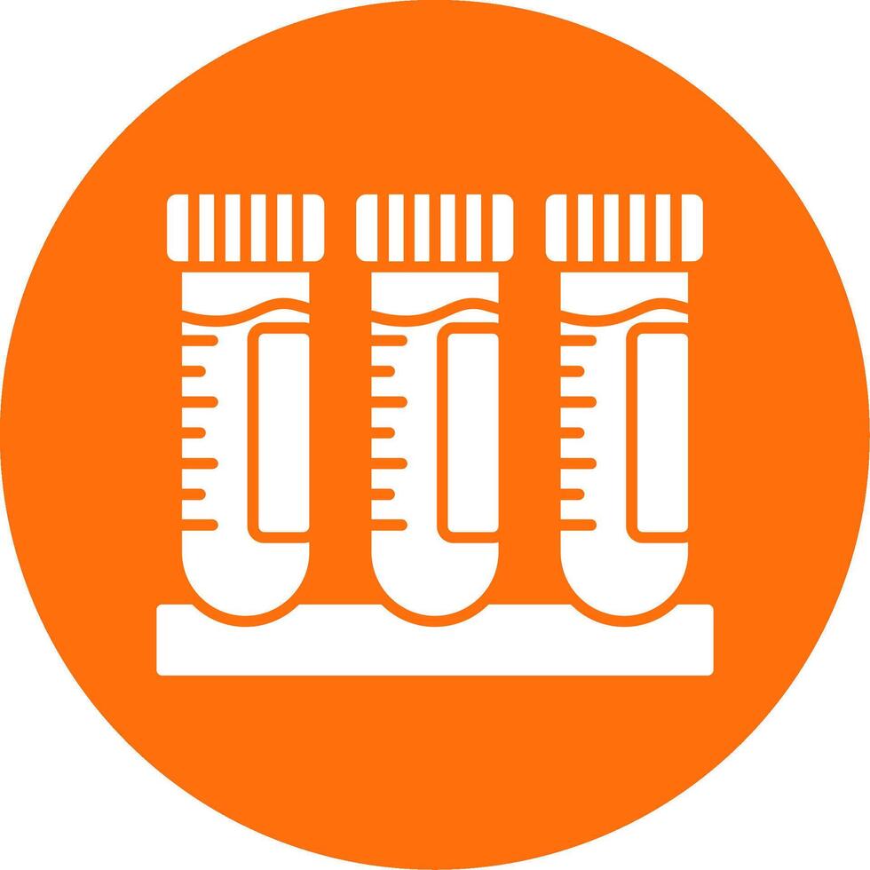 Test Tube Glyph Circle Icon vector