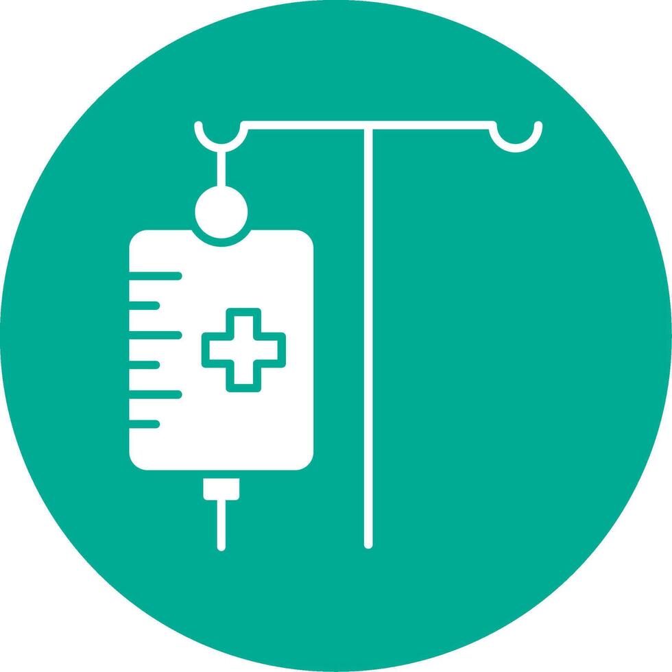 Medical Drip Glyph Circle Icon vector