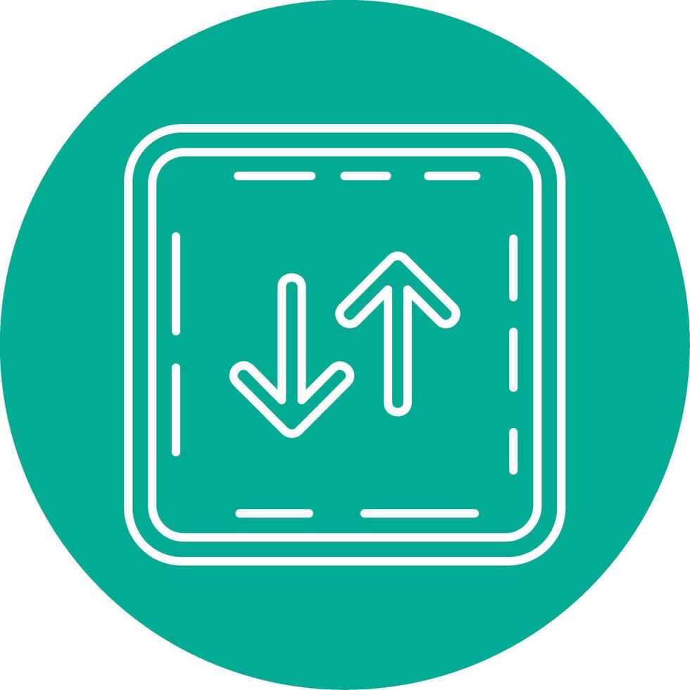 Swap Linear Circle Multicolor Design Icon vector