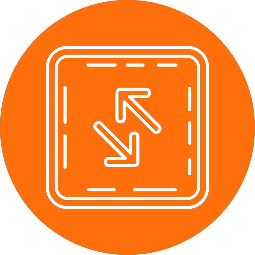 Swap Linear Circle Multicolor Design Icon vector
